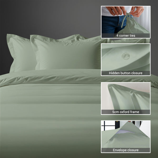 Permium 400 Thread Count 100% Cotton Duvet Cover Set