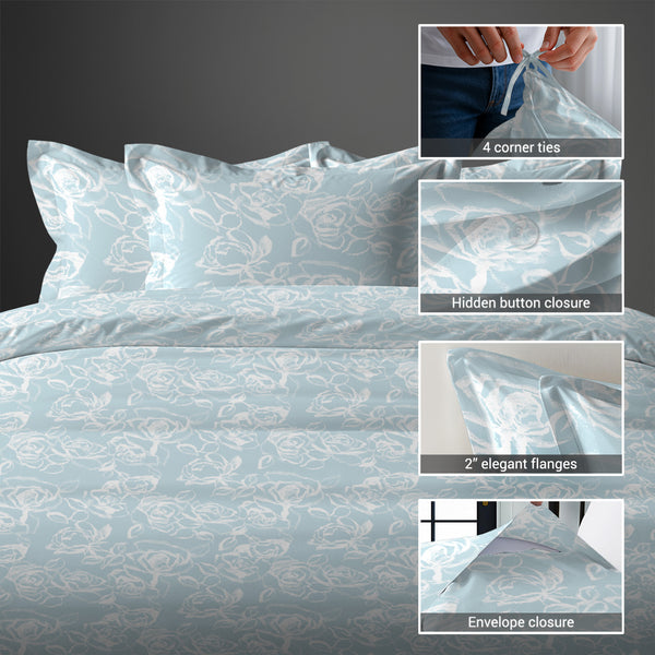 Premium 400 Thread Count 100% Cotton Duvet Cover Set