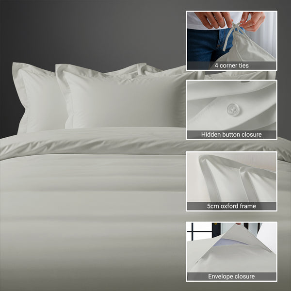Luxury 800 Thread Count 100% Cotton Duvet Cover Set