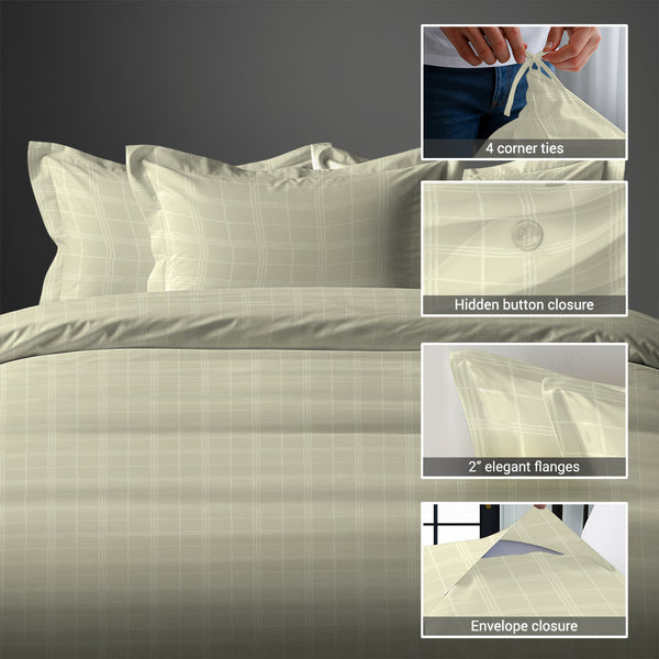 Premium 300 Thread Count 100% Cotton Duvet Cover Set