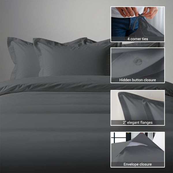 Deluxe 600 Thread Count 100% Cotton Duvet Cover Set