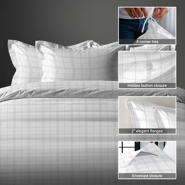 Premium 300 Thread Count 100% Cotton Duvet Cover Set