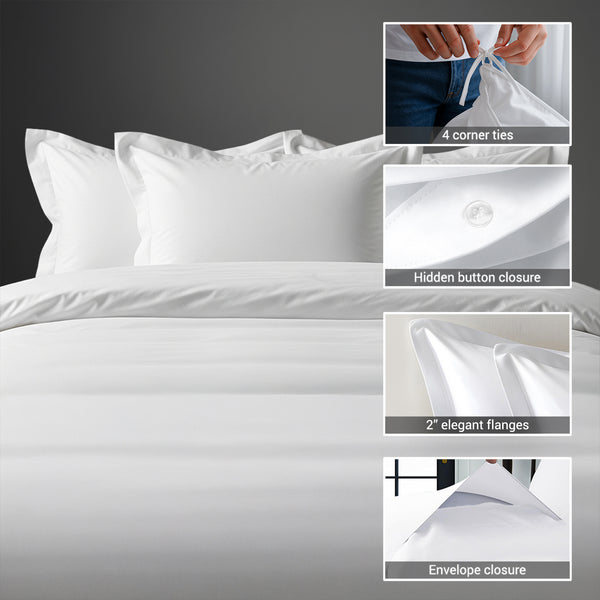 Deluxe 600 Thread Count 100% Cotton Duvet Cover Set