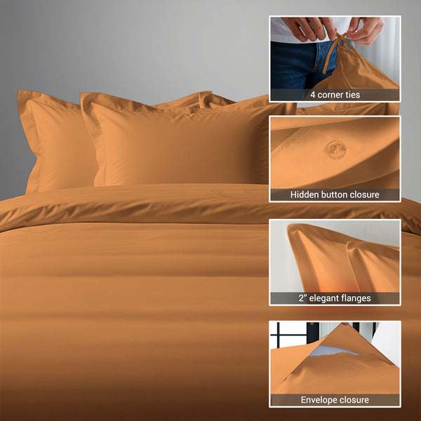 Premium 400 Thread Count 100% Cotton Duvet Cover Set