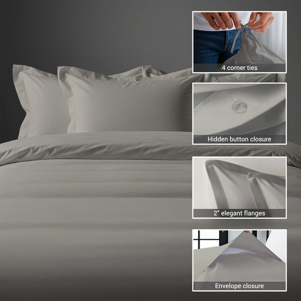 Premium 400 Thread Count 100% Cotton Duvet Cover Set
