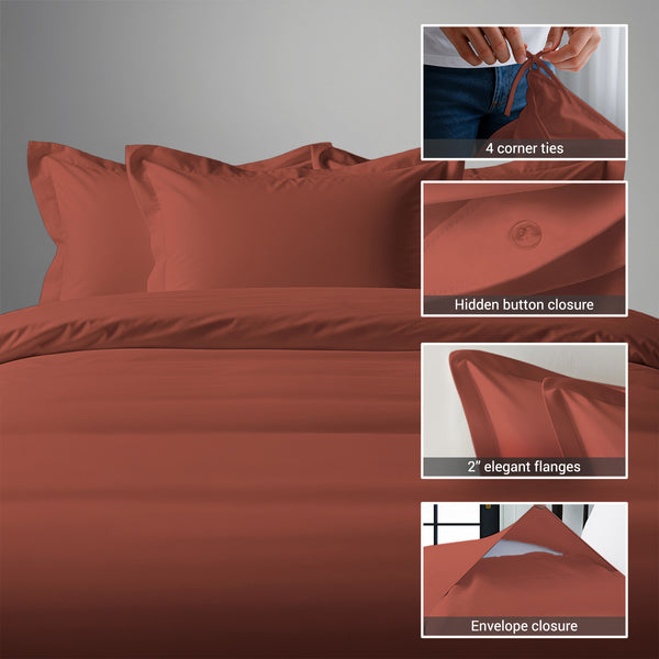 Premium 400 Thread Count 100% Cotton Duvet Cover Set