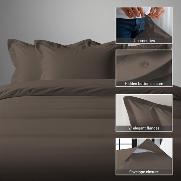 Premium 400 Thread Count 100% Cotton Duvet Cover Set