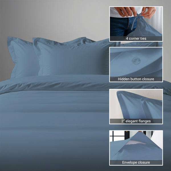 Premium 400 Thread Count 100% Cotton Duvet Cover Set