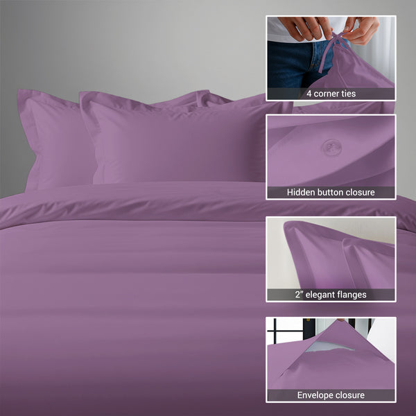 Premium 400 Thread Count 100% Cotton Duvet Cover Set
