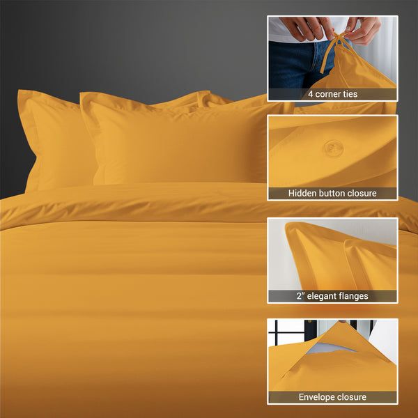 Premium 400 Thread Count 100% Cotton Duvet Cover Set