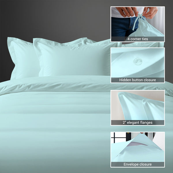 Premium 400 Thread Count 100% Cotton Duvet Cover Set