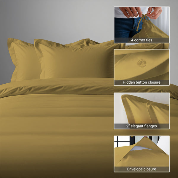 Premium 400 Thread Count 100% Cotton Duvet Cover Set