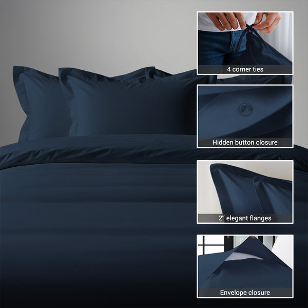 Premium 400 Thread Count 100% Cotton Duvet Cover Set