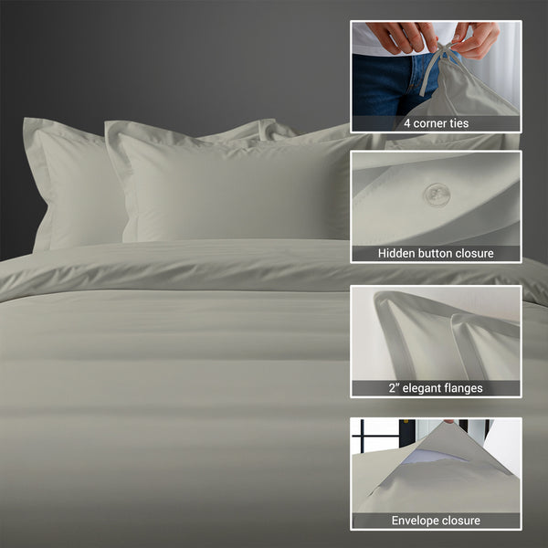 Premium 400 Thread Count 100% Cotton Duvet Cover Set
