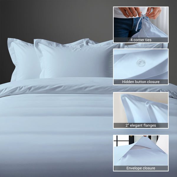 Premium 400 Thread Count 100% Cotton Duvet Cover Set
