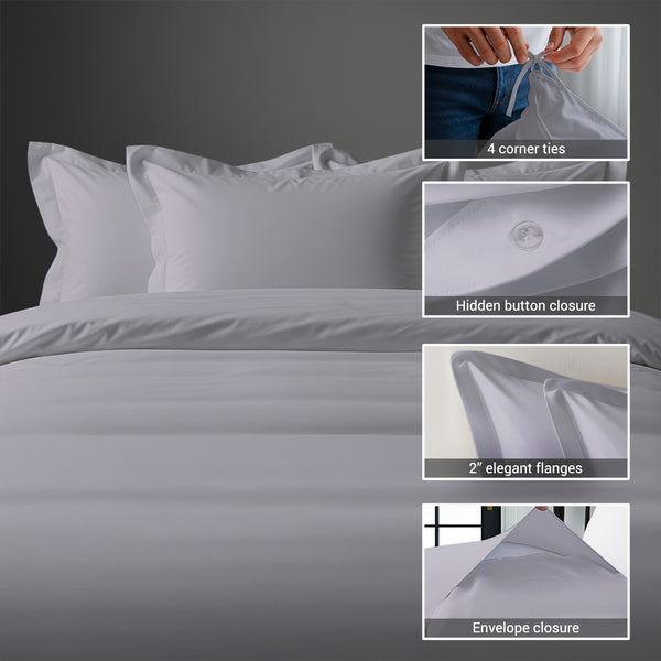 Premium 400 Thread Count 100% Cotton Duvet Cover Set