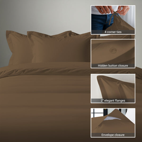 Premium 400 Thread Count 100% Cotton Duvet Cover Set