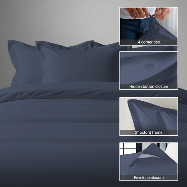 Luxury 800 Thread Count 100% Cotton Duvet Cover Set