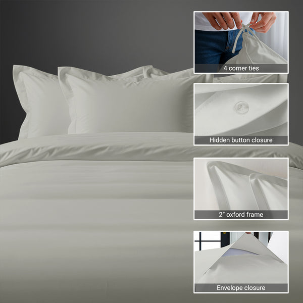 Luxury 800 Thread Count 100% Cotton Duvet Cover Set