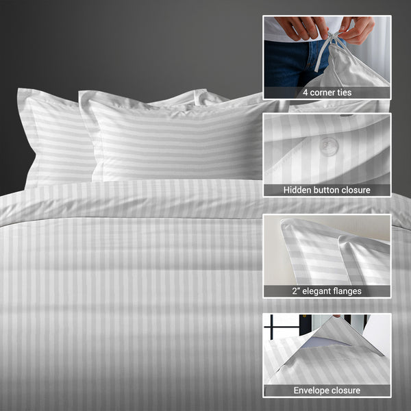 Premium 300 Thread Count 100% Cotton Duvet Cover Set