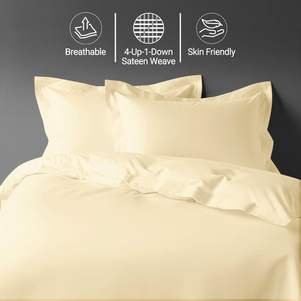 Premium 400 Thread Count 100% Cotton Duvet Cover Set