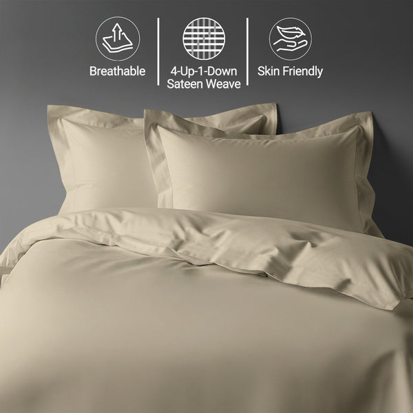 Premium 400 Thread Count 100% Cotton Duvet Cover Set