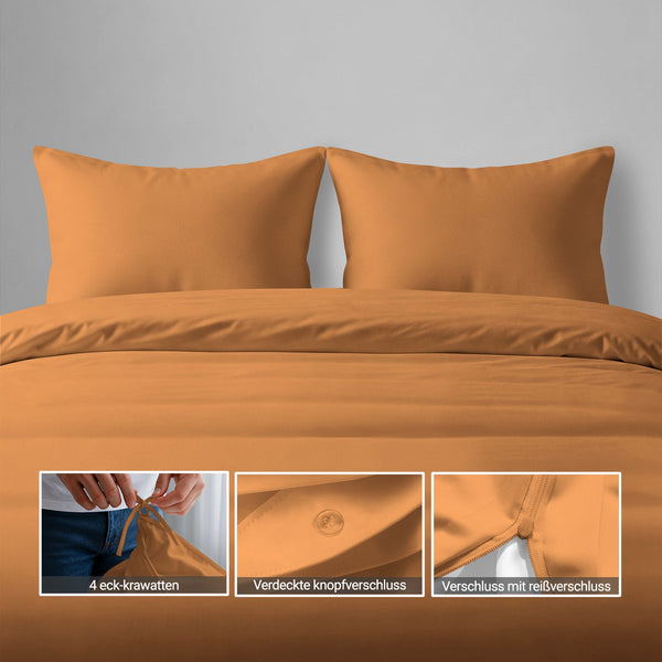 Premium Bettbezug-Set mit 400 Fadenzahl aus 100% Baumwolle
