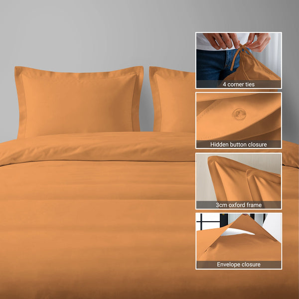 Premium 400 Thread Count 100% Cotton Duvet Cover Set