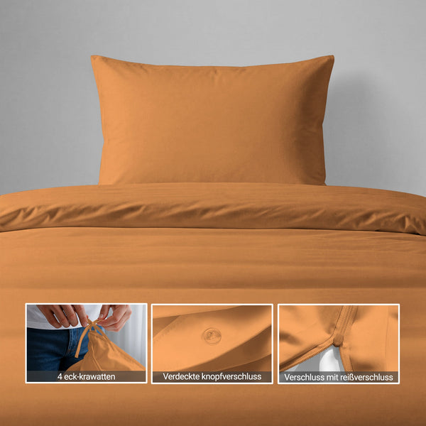 Premium Bettbezug-Set mit 400 Fadenzahl aus 100% Baumwolle