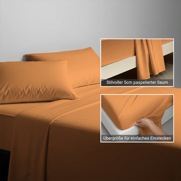 Premium Bettlaken mit 400 Fadenzahl aus 100% Baumwolle