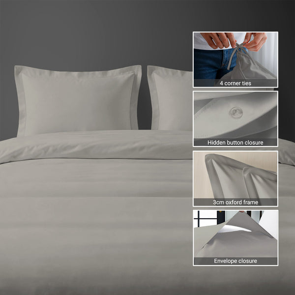 Premium 400 Thread Count 100% Cotton Duvet Cover Set