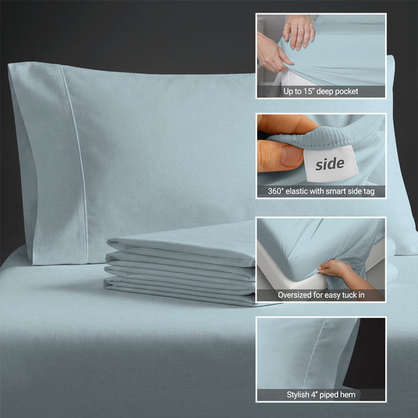 Percale 100% Cotton Sheet Set