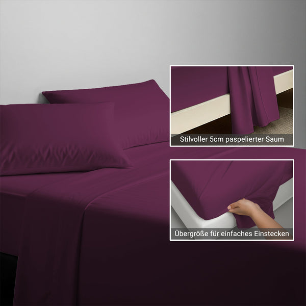 Premium Bettlaken mit 400 Fadenzahl aus 100% Baumwolle