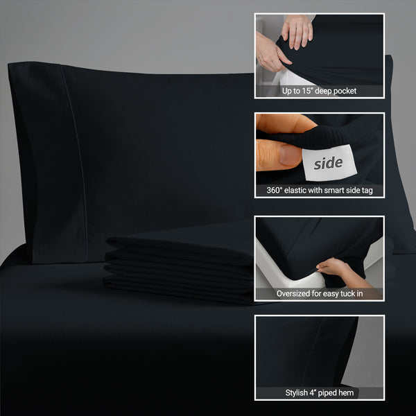 Deluxe 600 Thread Count 100% Cotton Sheet Set