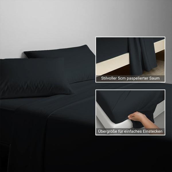 Premium Bettlaken mit 400 Fadenzahl aus 100% Baumwolle