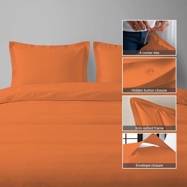 Premium 400 Thread Count 100% Cotton Duvet Cover Set