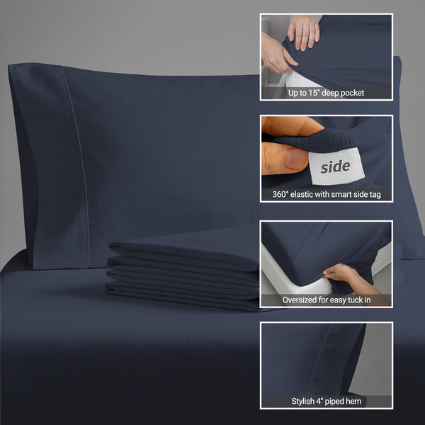 Deluxe 600 Thread Count 100% Cotton Sheet Set