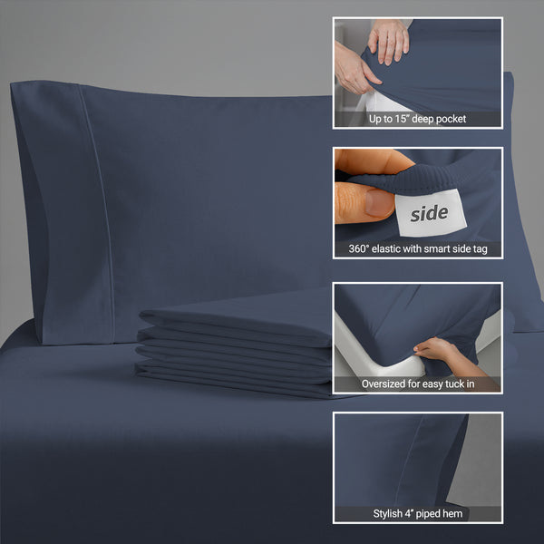 Luxury 800 Thread Count 100% Cotton Sheet Set