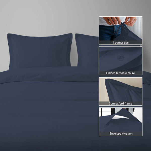 Premium 400 Thread Count 100% Cotton Duvet Cover Set