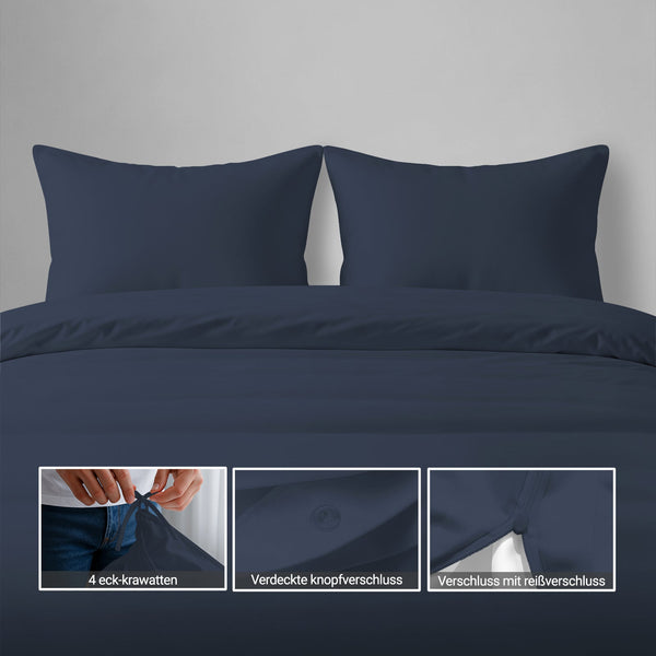 Premium Bettbezug-Set mit 400 Fadenzahl aus 100% Baumwolle