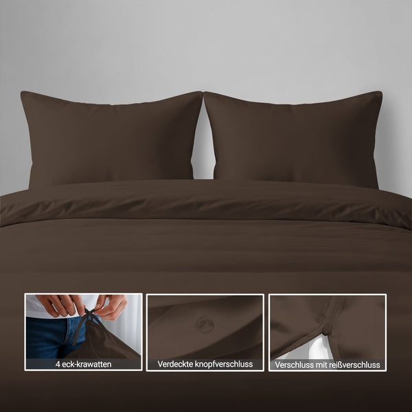 Premium Bettbezug-Set mit 400 Fadenzahl aus 100% Baumwolle