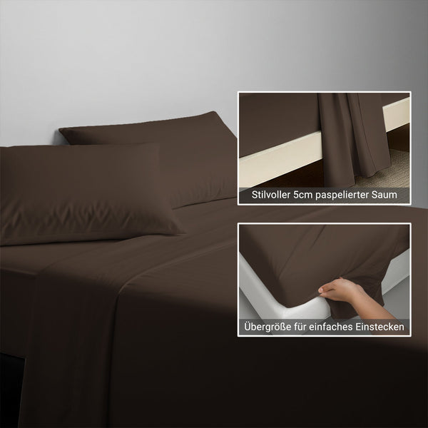 Premium Bettlaken mit 400 Fadenzahl aus 100% Baumwolle