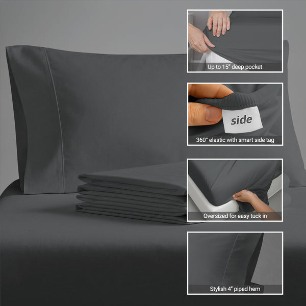 Deluxe 600 Thread Count 100% Cotton Sheet Set
