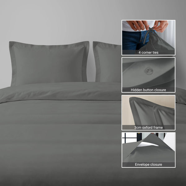 Premium 400 Thread Count 100% Cotton Duvet Cover Set