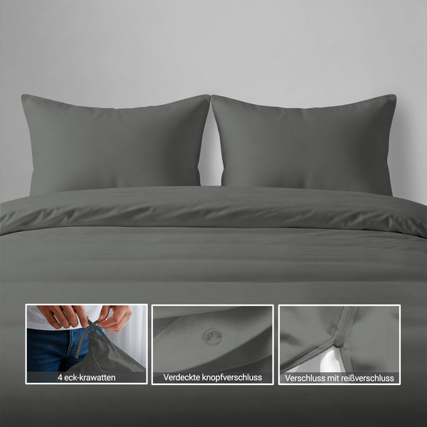 Premium Bettbezug-Set mit 400 Fadenzahl aus 100% Baumwolle