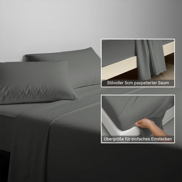 Premium Bettlaken mit 400 Fadenzahl aus 100% Baumwolle