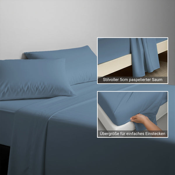 Premium Bettlaken mit 400 Fadenzahl aus 100% Baumwolle