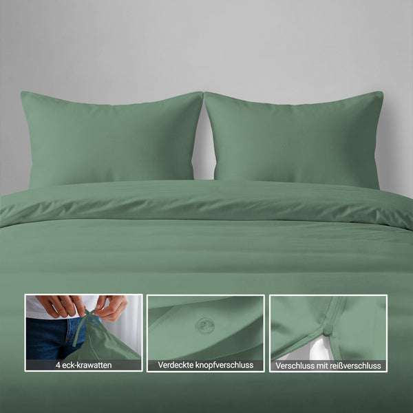 Premium Bettbezug-Set mit 400 Fadenzahl aus 100% Baumwolle