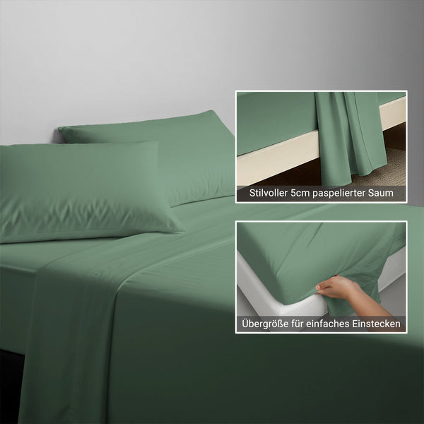 Premium Bettlaken mit 400 Fadenzahl aus 100% Baumwolle
