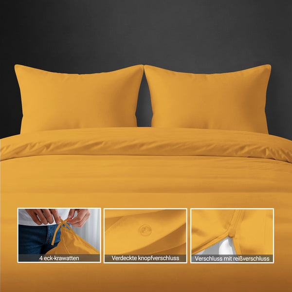 Premium Bettbezug-Set mit 400 Fadenzahl aus 100% Baumwolle